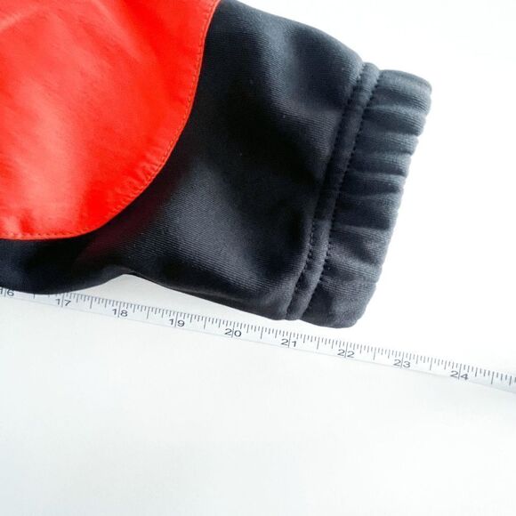 Pearl iZumi Mens Windbreaker Jacket Pullover Long Sleeve Orange Black Medium - Picture 4 of 11